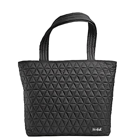 Fit &amp; Fresh Polyester Professional Commuter Tote, 18&rdquo;H x 6&rdquo;W x 13-3/4&rdquo;D, Black