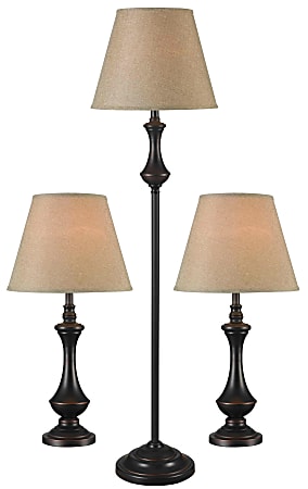 Kenroy Home Table/Floor Lamp, Genie 3-Pack Lamp Set, Oil Rubbed Bronze