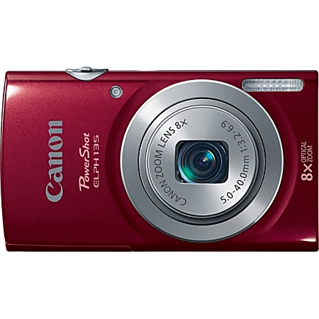 Canon PowerShot ELPH 135 16.0-Megapixel Digital Camera, Red