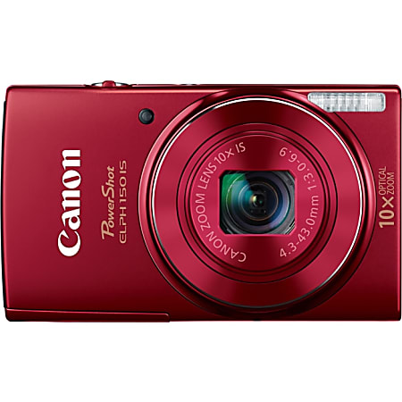 Canon PowerShot ELPH 150 IS 20.0 Megapixel Digital Camera, Red