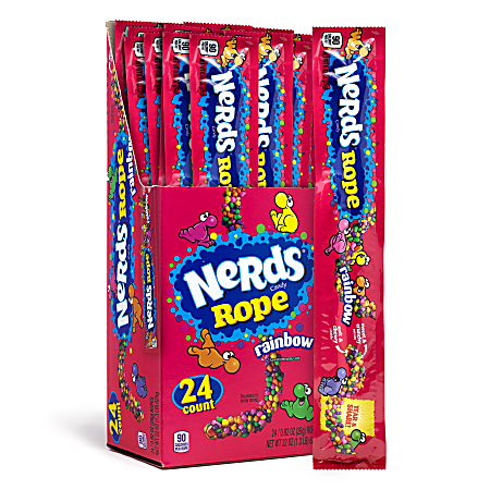 Nerds Rope Rainbow, Pack Of 24 Ropes