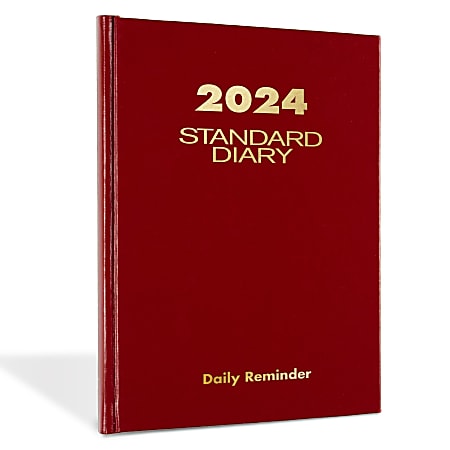 2024 AT-A-GLANCE® Standard Daily Reminder Diary, 5-1/2" x 8", Red, January to December 2024, SD38713