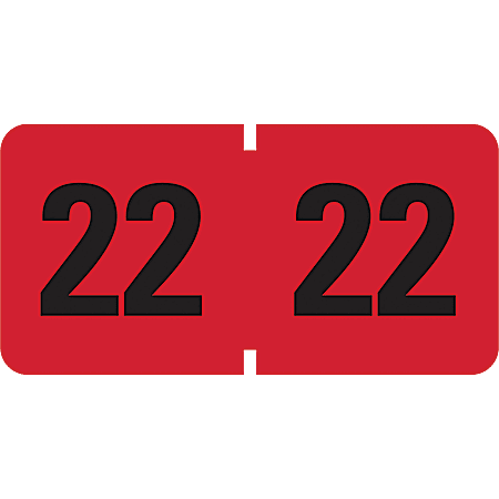 Smead® ETYJ Color-Coded Year Labels, SMD68322, Rectangular, 1-1/2
