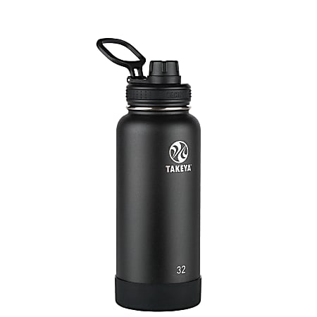 Takeya Actives Spout Reusable Water Bottle, 32 Oz, Onyx