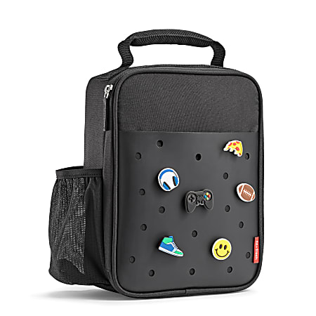 Fit & Fresh Baylee Charm Lunch Bag, 10”H x 4”W x 7-1/2”D, Black