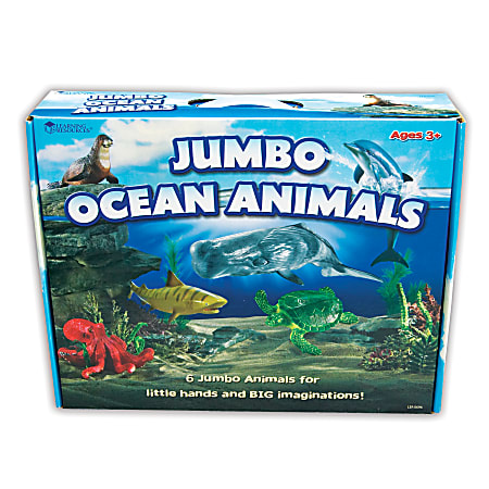 Learning Resources Jumbo Figures, Ocean Animals, Pack Of 6