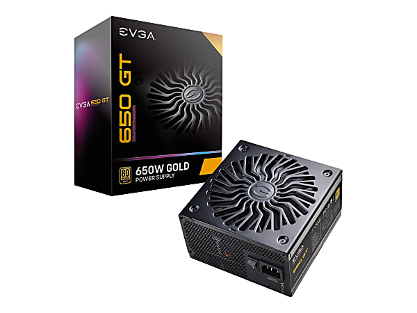 EVGA SuperNOVA 650 GT Power Supply - Internal - 120 V AC, 230 V AC Input - 3.3 V DC @ 20 A, 5 V DC @ 20 A, 12 V DC @ 54 A, - 220GT0650Y1