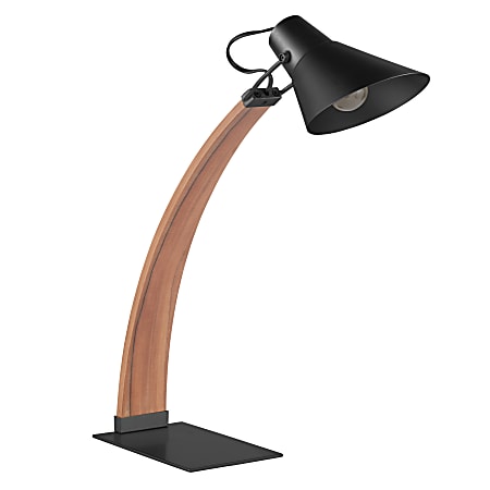 Lumisource Noah Mid-Century Modern Table Lamp, Apple Wood/Black