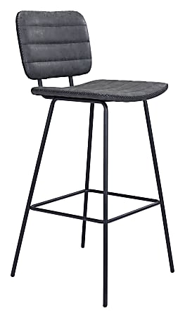 Zuo Modern Boston Bar Chair, Vintage Black