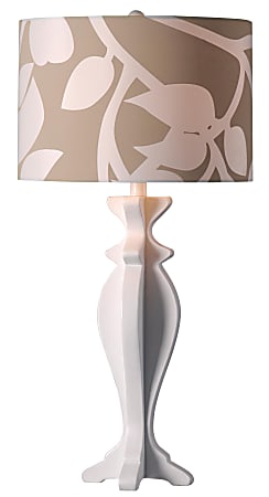 Kenroy Home Table/Floor Lamp, Profile 1-Light Table Lamp, White