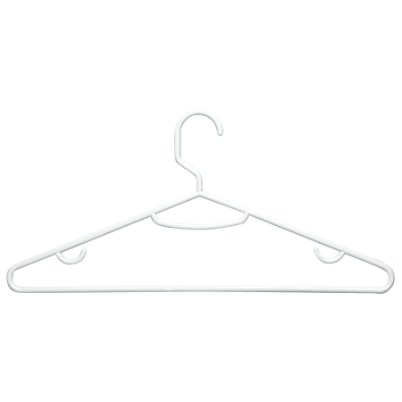 Honey Can Do Plastic Hangers, White, Pack Of 60 Hangers