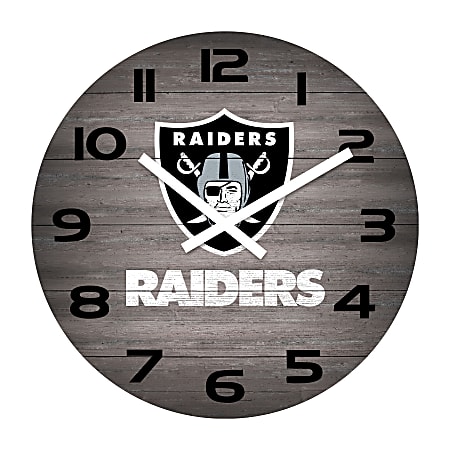 Imperial NFL Weathered Wall Clock, 16”, Las Vegas Raiders