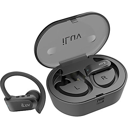 iLuv FitActive Jet 5 Earset Stereo Wireless Bluetooth 33 ft Earbud