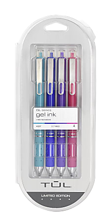 TUL® Retractable Gel Pens, Limited Edition, Medium Point, 0.7 mm, Assorted Barrels, Assorted Candy Ink, Pack Of 4 Pens