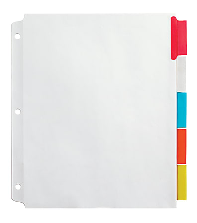 Office Depot® Brand Insertable Extra-Wide Dividers With Big Tabs, Assorted Colors, 5-Tab