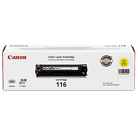 1977B001 (116) Toner, 1,500 Page-Yield, Yellow 1977B001 (116) Toner, 1,500 Page-Yield, Yellow