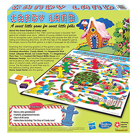 Winning Moves Retro Artwork Candy Land Tabletop Game Ages 3 - Office Depot
