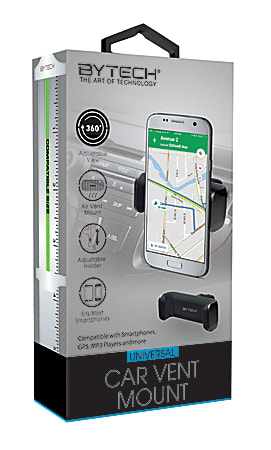 BYTECH Universal Air Vent Car Phone Mount 3 34 H x 1 12 W x 5 34 D