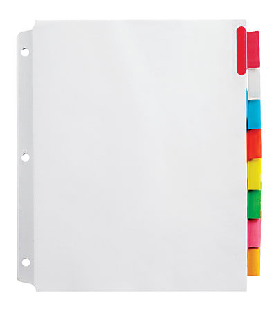 Business Source Color Tab Pocket Binder Dividers