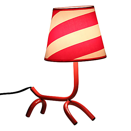 Lumisource Woof Lamp, 14"H, Red and White Shade/Red Base