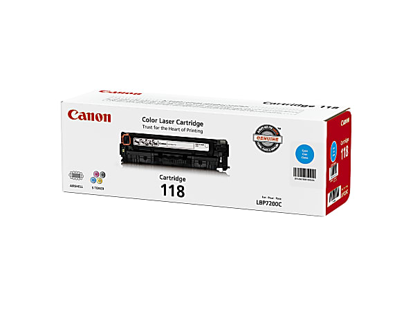 Canon® 118 Cyan Toner Cartridge, 2661B001