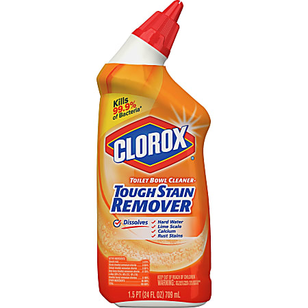 Clorox Toilet Bowl Cleaner, Tough Stain Remover - Liquid - 24 fl oz (0.8 quart) - 360 / Bundle - Clear