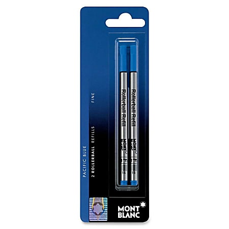 Montblanc® Refills, Rollerball, Fine Point, Blue, Pack Of 2