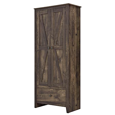Ameriwood™ Home Farmington 30" Wide Storage Cabinet, 4 Shelves/1 Drawer, Rustic Woodgrain