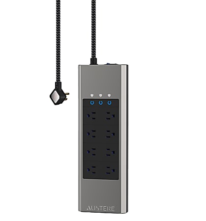 Austere VII Series Power 7S-PS8-US1 8-Outlet With 45W USB-C PD Port OmniPort USB, Silver Brushed Aluminum