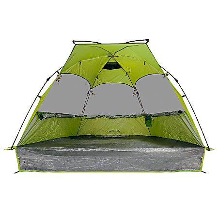 Outdoors Professional Beach Sun Pop-Up Shelter, 54”H x 61”W x 95”D, Green