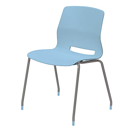 KFI Studios Imme Stack Chair, Sky Blue/Silver