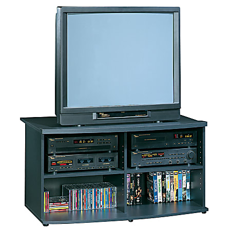 Sauder® XWave Universal TV Stand, 21 3/4"H x 40 7/8"W x 24 3/4"D, Soft Black