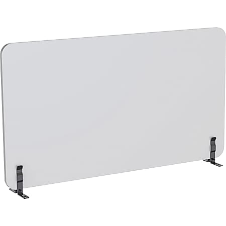 Lorell Acoustic Desktop Privacy Panel - 47.2" Width x 23.6" Height - Polyester Fiber - Light Gray - 1 Each
