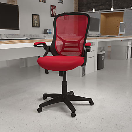 Flash Furniture Ergonomic Mesh High-Back Office Chair, Red
