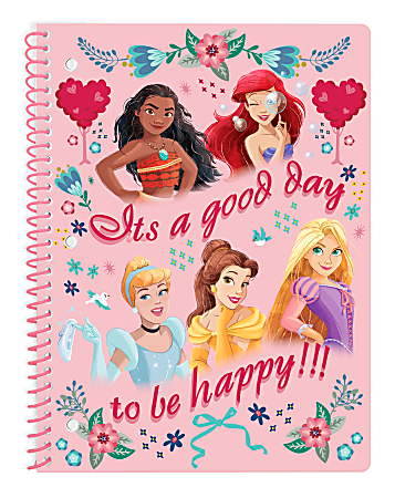 Disney Princess Single Subject Wide Ruled Notebook, 70 Sheets