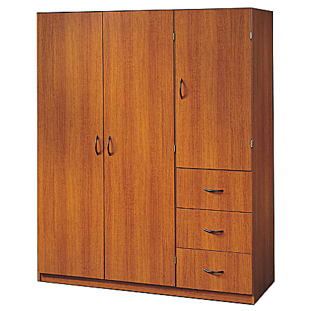 Sauder® Wardrobe Cabinet, 71 1/2"H x 59 7/8"W x 20"D, Mission Cherry