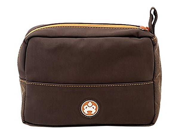 Mobile Edge Large Accessory Ditty - 6" x 8" x 2.5" - Suede - Brown