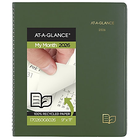 AT-A-GLANCE® Recycled Monthly Planners, 70260G6026