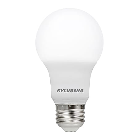 Sylvania A19 Dimmable 800 Lumens LED Bulbs, 9 Watt, 3000 Kelvin, Pack Of 6 Bulbs
