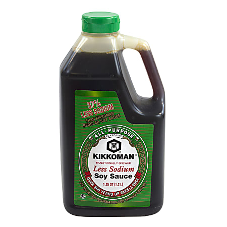 Kikkoman Less-Sodium Soy Sauce, 40 Oz Bottle