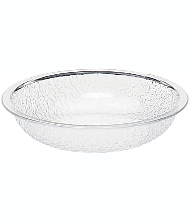 Cambro Camwear Round Pebbled Bowls, 12", Clear, Set Of 12 Bowls