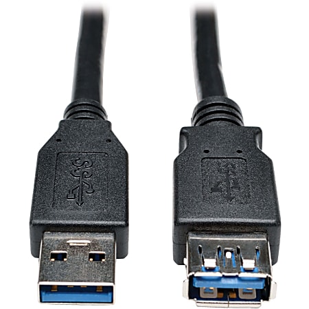 Tripp Lite USB 3.0 SuperSpeed Extension Cable - USB-A to USB-A, M/F, Black, 3 ft. (0.9 m) - First End: 1x USB Type A Male USB - U324003BK