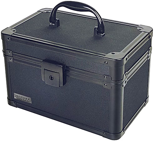 IdeaStream Metal Divided Storage Box, 6-1/2"H x 6"W x 6"D, Black