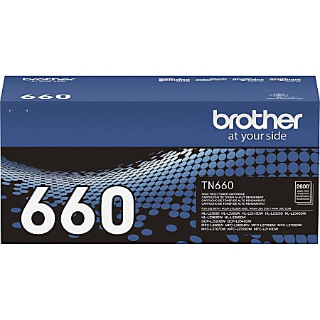 Brother TN 660 High Yield Black Toner Cartridge TN 660BK - Office Depot