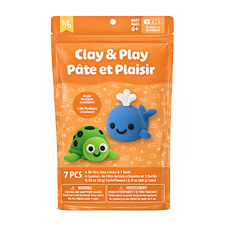 Little Yellow Bicycle Clay & Play Ocean Kit, 5-1/2" x 9", Total Qty 1