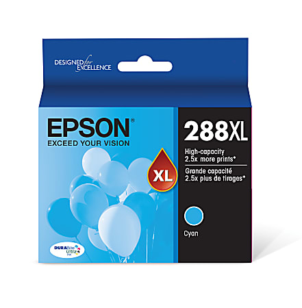 Epson DURABrite Ultra 288XL High Yield Inkjet Ink Cartridge - Cyan Pack - Inkjet - High Yield
