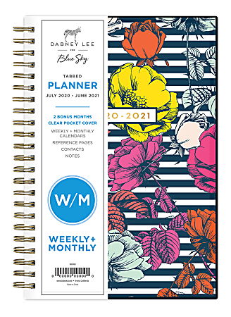 Dabney Lee for Blue Sky™ CYO Academic Weekly/Monthly Planner, 5" x 8", Multicolor, July 2020 to June 2021, 118884
