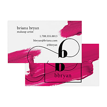Custom Full-Color Raised Print Standard White Business Cards, Square Corners, 2-Sided, Box Of 250