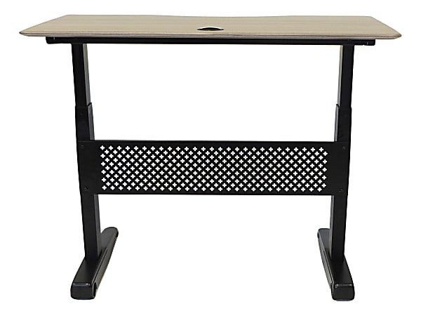 Boss 48"W Height-Adjustable Desk, Driftwood