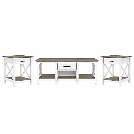 White shiplap coffee sale table